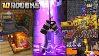 TOP 10 ADDONS PARA MINECRAFT PE 120 Bedrock [upl. by Bacon578]