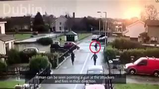 Gangland Feud Shooting At Dublin Housing Estate Caught On CCTV  Kontrol19 [upl. by Neraa]