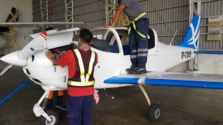 Tecnam P2002JF 100 hour Inspection [upl. by Nessah]