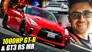 1000hp Nissan GTR Meets Porsche GT3 RS MR  Nürburgring [upl. by Mohr149]