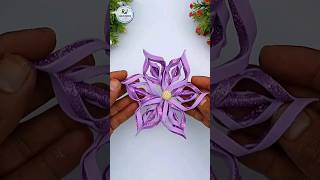 Glitter Paper Snowflakes Making Ideas  Handmade Christmas Snowflakes Shorts [upl. by Acinyt]