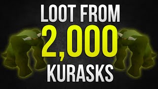 OSRS Loot from 2000 Kurask Drop Table Update Includes Calcs 12M gphr [upl. by Pharaoh]