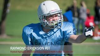 Big Youth Football Hits  12 Year Old Linebacker Raymond Erickson Highlights [upl. by Bamby]