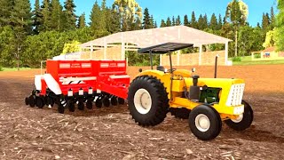 Farming Sim Brasil  Plowing and Planting Corn with a Tractor  Android Gameplay [upl. by Kciwdahc]