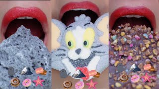 ASMR eating mukbang dulces chucherías donuts emoji food challenge satisfying sounds [upl. by Abernathy755]