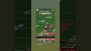 UCF vs Texas Tech Colton Boomer fake field goal [upl. by Maxentia199]