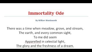 Immortality Ode By William Wordsworth  Part1  বাংলা লেকচার  Bangla Lecture [upl. by Reitrac]