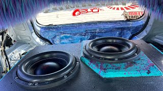 2 12quot subwoofers on 6000 watts in a tiny car final walk around and demo the GoKart is finished [upl. by Mattheus]