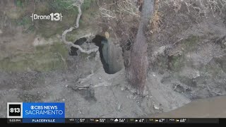 More caves created by homeless located along Tuolumne River [upl. by Kirchner]