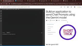 Build an application to send Chat Prompts using the Gemini model  qwiklabs bbidegenai003 [upl. by Ball]