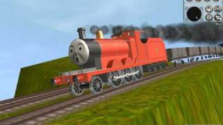 Thomas TrainzJames Down Hill [upl. by Llehcram]