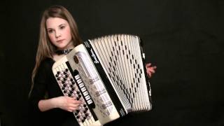 Vilma plays Chardas by Monti on accordion Dragspel Fisarmonica [upl. by Acinet801]