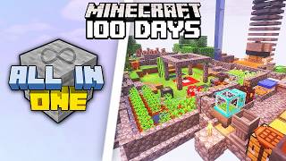 I Survived 100 Days on ALL IN ONE Modded Skyblock in Minecraft [upl. by Hamlani]