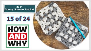 2024 Granny Square Crochet Blanket  Design 15 of 24 crochetforbeginners crochetgrannysquare [upl. by Shlomo]