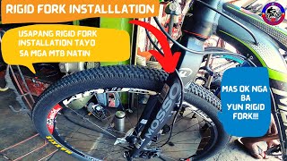 MTB RIGID FORK INSTALLATION  MOSSO M5L RIGID FORK [upl. by Dennard]