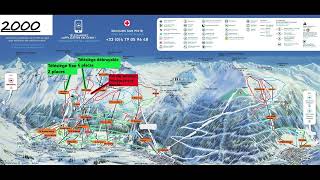 Evolution de la station de ski de Val Cenis sur un plan des pistes [upl. by Sidonius]