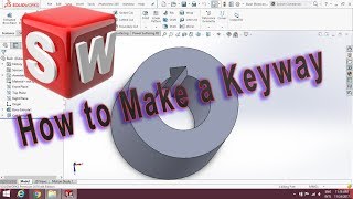 SOLIDWORKS Tutorial  How to make a Keyway in Solidworks without using design library  1080p [upl. by Atiruam]