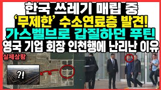 한국 쓰레기 매립 중‘무제한’ 수소연료층 발견가스벨브로 갑질하던 푸틴영국 기업 회장 인천행에 난리난 이유 [upl. by Dragone336]