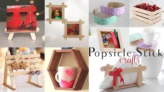 Top 10 DIY Popsicle Stick Craft Compilation  Craft Ideas  Home Decor [upl. by Tram]