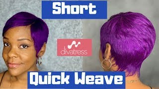 Milkyway 27 piece from DivaTress  Short Quick weave  Milky Way hair review [upl. by Amaris]