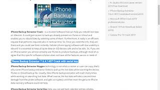 iPhone Backup Extractor 7641407 Cracklatest version2019 [upl. by Ecnerol]