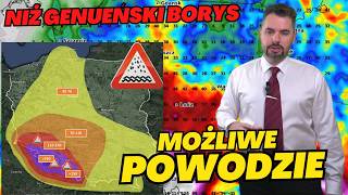 ZALANIA POWODZIE SILNY WIATR I BURZE ZABLOKOWANY NIŻ GENUEŃSKI Vb BORYS Ostrzeżenia [upl. by Dnilazor]