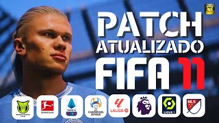 PATCH FIFA 11 ATUALIZADO TEMPORADA 24 COM FACES E UNIFORMES  TRANSFERÊNCIAS  FIFA 11 PC FRACO [upl. by Ainak]