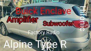 Buick Enclave Subwoofer and amplifier Install using Factory head unit [upl. by Odnalor]