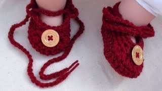 Crochet Tie Up Baby Booties [upl. by Rourke]