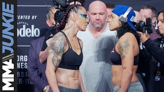 UFC 232 Cris Cyborg vs Amanda Nunes ceremonial weigh in highlight [upl. by Hollenbeck]