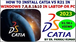 How to install CATIA V5 in windows 788110 [upl. by Anwahsed]