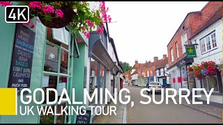 Lovely Godalming Surrey UK  Town Centre Walking Tour with captions [upl. by Audly]