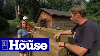 How to Build a Timber Retaining Wall  This Old House [upl. by Nohsad]