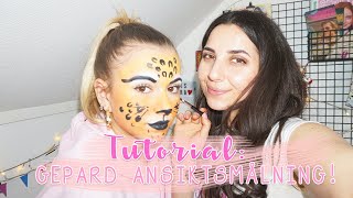 ANSIKTSMÅLNING TUTORIAL  MÅLA EN GEPARD TIGER LEJON ANSIKTSMÅLNING [upl. by Amor104]