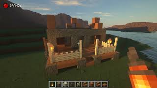 MINECRAFT SIMPLE HOUSE BUILDING WITH REALISTIC GRAPHIcS [upl. by Niak]