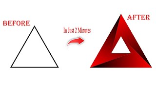 3D Triangle Logo In CorelDRAW  CorelDRAW Tutorial [upl. by Anegroeg]