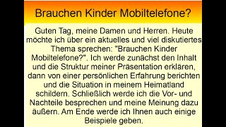 Brauchen Kinder Mobiltelefone B1 B2 präsentation [upl. by Jacinda307]