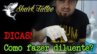 Como fazer diluente para tinta de tatuagem [upl. by Mosier]