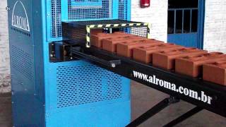 Prensa Automática para Tijolos Ecológicos  ALROMA  Compressed Earth Block Machine [upl. by Allister]