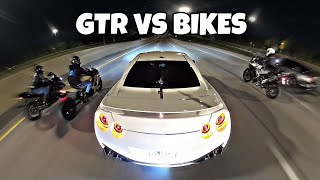 FASTEST GTR ON YOUTUBE VS BIKES [upl. by Norvin]