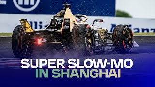 All the action at the final chicane in SUPER slowmo 🤩  Shanghai EPrix [upl. by Aufmann]