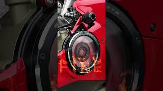 Ducati Panigale v4 s  Akrapovic exhaust  Special parts clear cover ducati bikelife automobile [upl. by Vivle813]