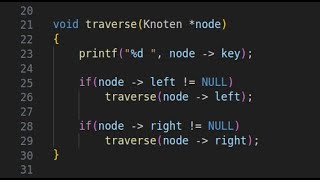 Binärbaum in C programmieren und traversieren [upl. by Lothair214]