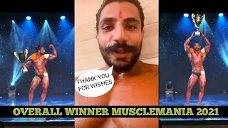 🔥Bharat Singh Walia🔥Won MuscleMania 2021  Overall Winner [upl. by Calvano]