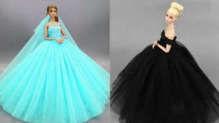 Barbie Doll Makeover Transformation👗💞DIY Miniature Ideas for Barbie Wig Dress Faceup and More [upl. by Alema]