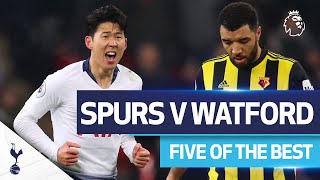 FIVE OF THE BEST  SPURS BEST HOME GOALS V WATFORD  Ft Son Dele Lamela and Robinson [upl. by Edana365]