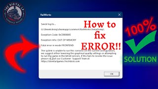 How To Fix Out Of Memory Error  Fatal Error In FRONTEND  Railworks  TS 2024 railworks railway [upl. by Pieter251]