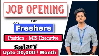 Fresher job opening  MIS executive fresherjobs [upl. by Netsriik]