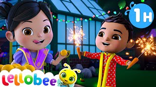 Celebrate Diwali with Rishi The festival of lights🌻Lellobee City Farm  Kids Playhouse Song Mix [upl. by Hoxsie]