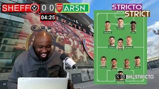 strictostrict Stricto Reaction To ODEGAARDS Goal  Sheffield utd 0  1 ARSENAL [upl. by Shirah]